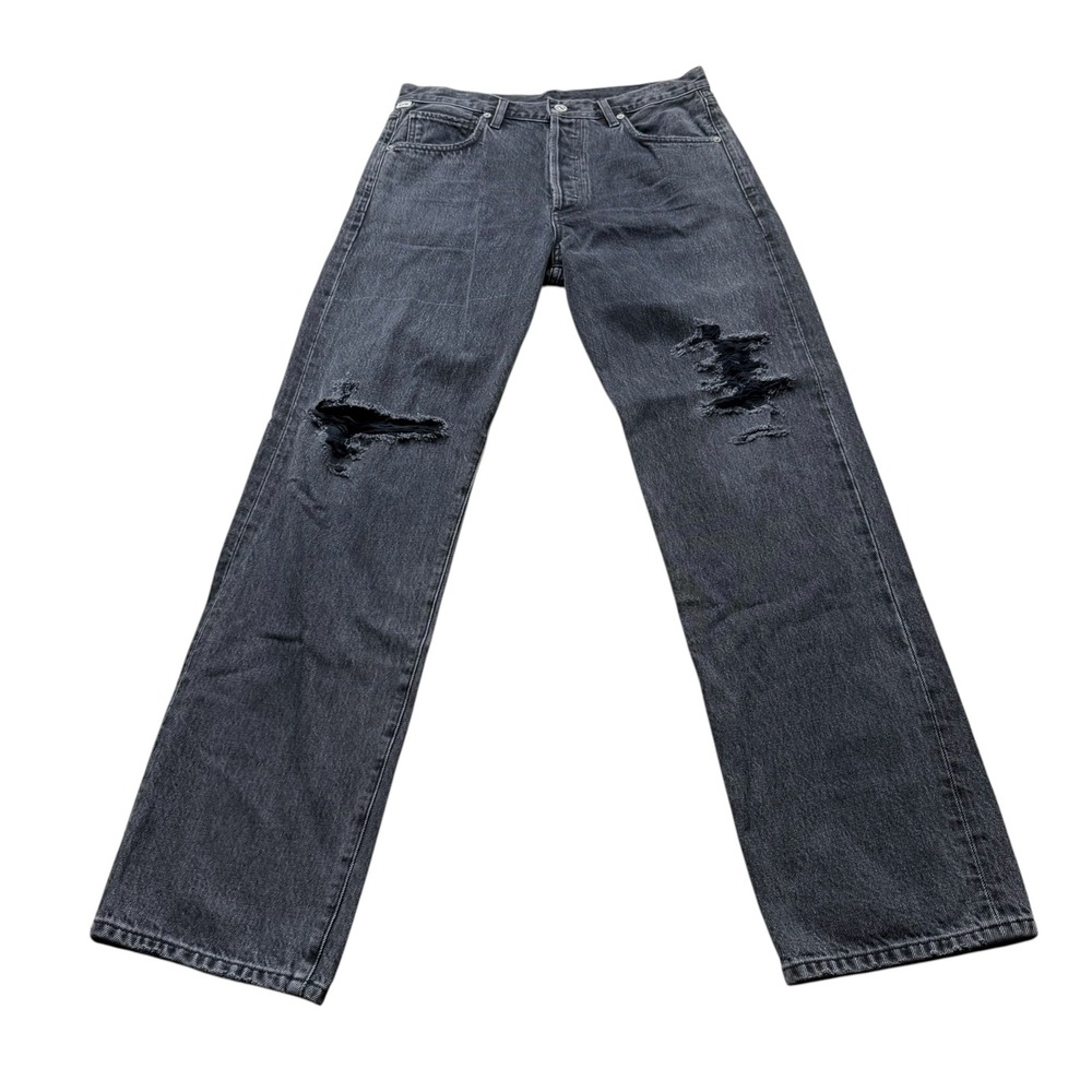 CITIZENS OF HUMANITY Distressed Gray Straight Leg Denim Jeans Women's Size 27